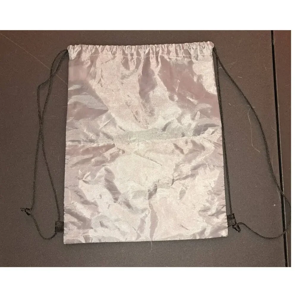 Black & Gray Lightweight Drawstring Backpack